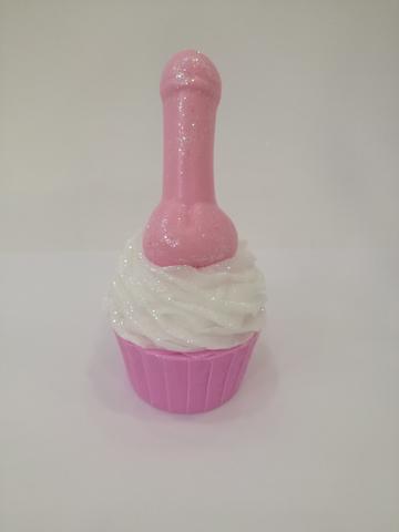 cupcake made of soap with pink penis