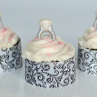 engagement ring cupcake